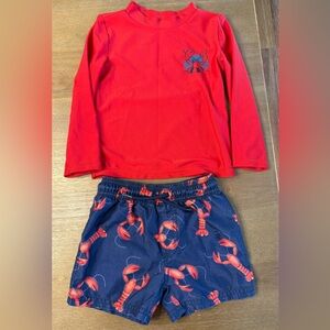 Carter's Red Swim Set